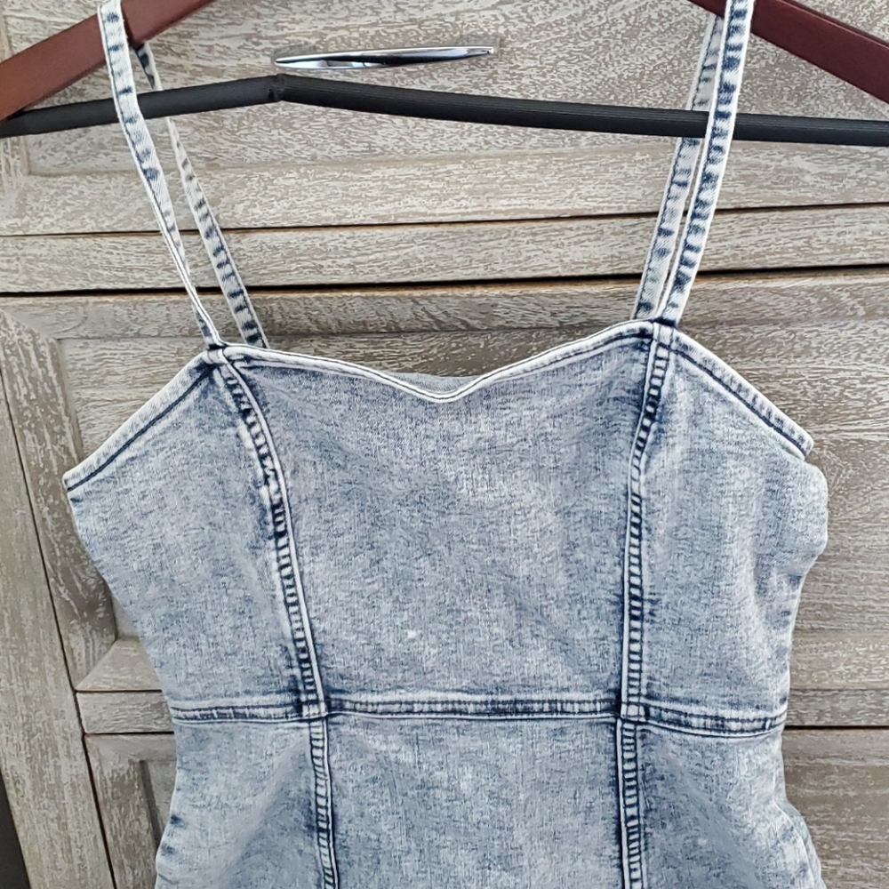 Mini Denim Dress - Picture 2 of 6